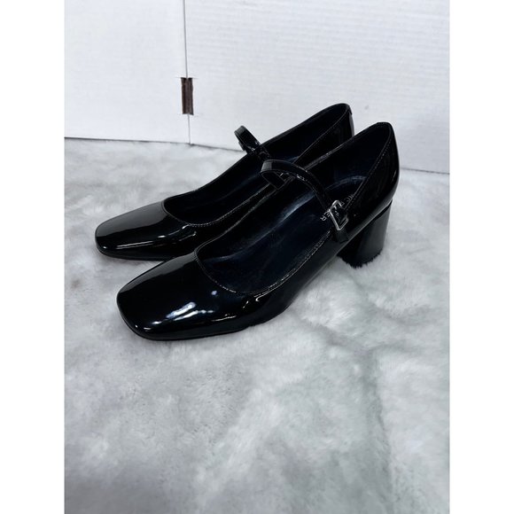 Marc Fisher Charin square toe black heel dress pumps women size 8 M - Picture 9 of 10